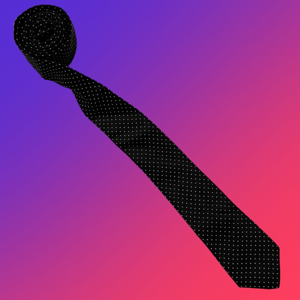 PAUL SMITH Micro Polka Dot Silk Slim Tie